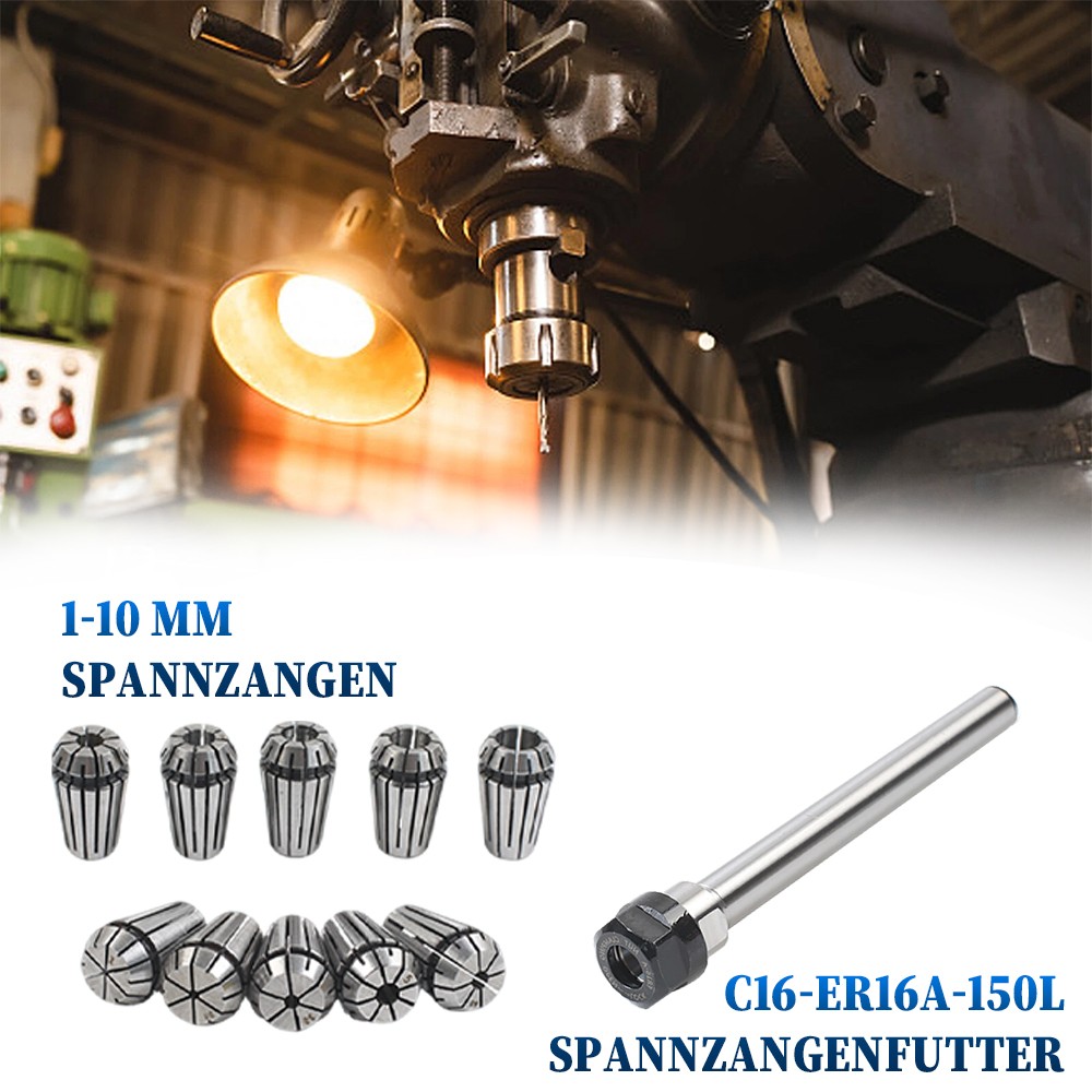 10Pcs ER16 Spring Collet Set For CNC Milling Lathe Tool Engraving Machine Steel — image 5