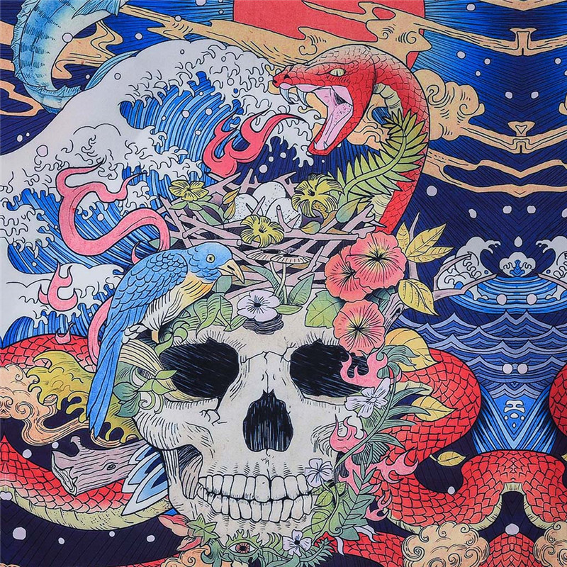 Retro Three-quarter Sleeve Shirt Male Couples Loose Shirt