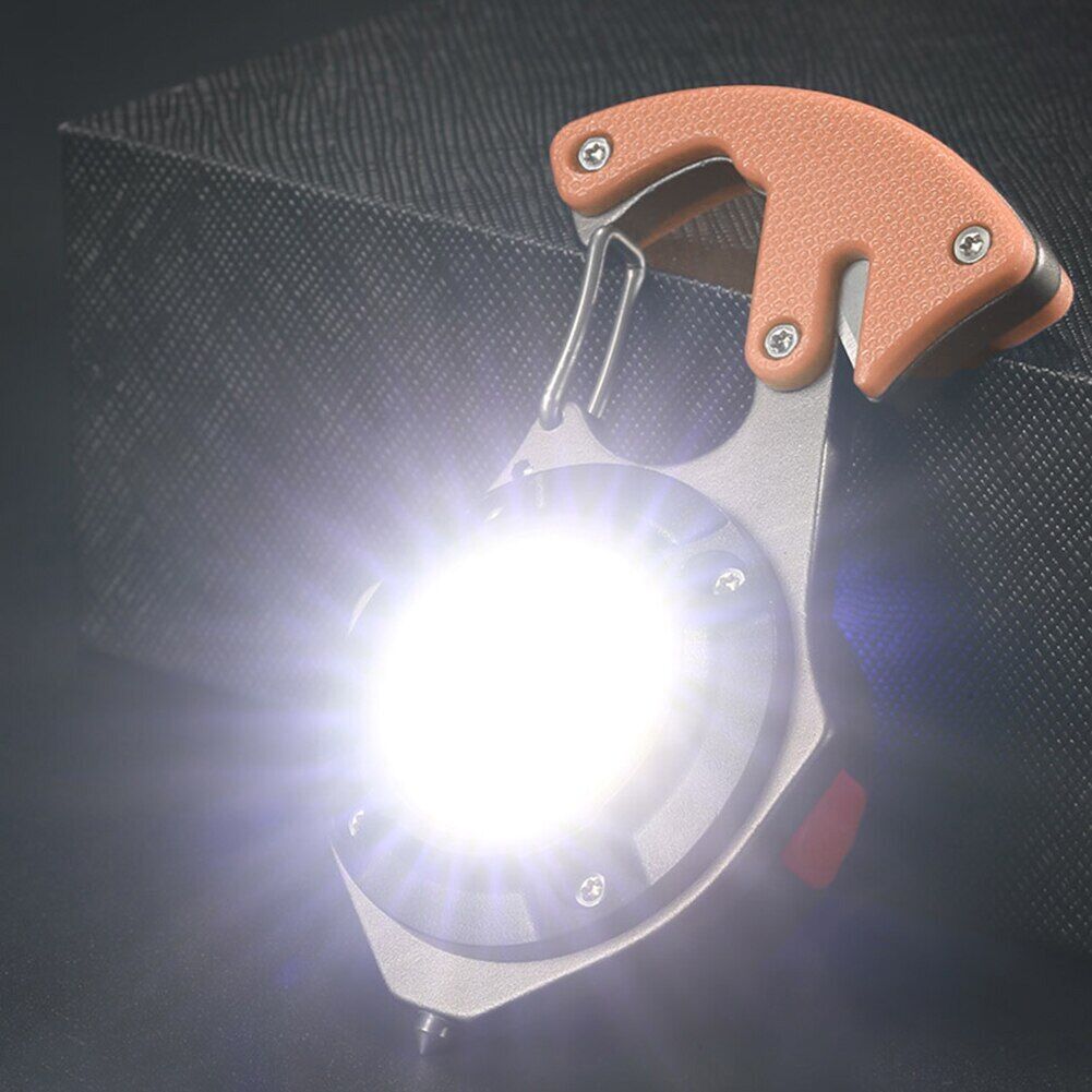 COB LED Flashlight Outdoor USB Rechargeable Keychain Light Hook — image 7