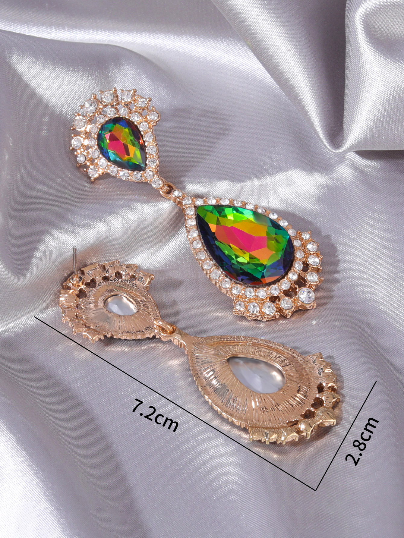 New European And American Exaggerated Teardrop Long Earrings