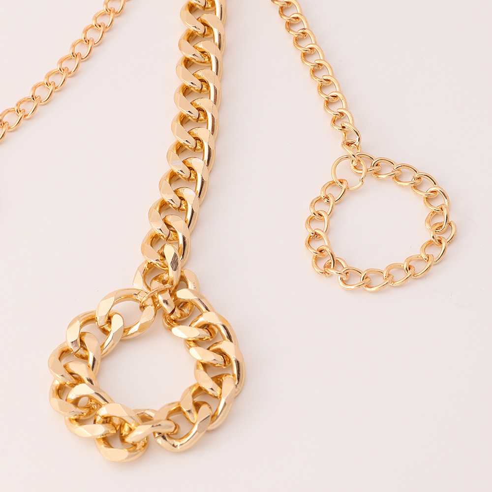 Metal Chain Ring Bracelet Street Style Exaggerated Hand Back Chain