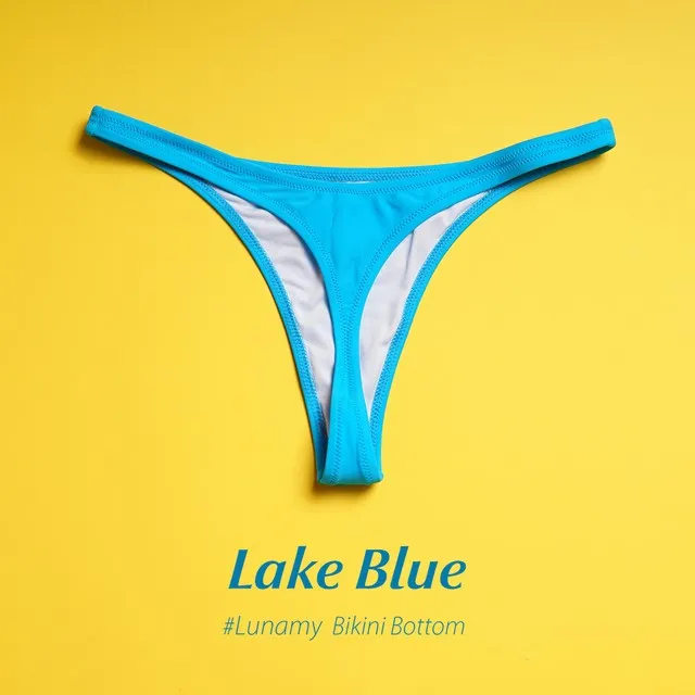 Women's Bikini Bottoms Thong With Lining - Blue
