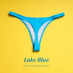 Women's Bikini Bottoms Thong With Lining - Blue - View 1