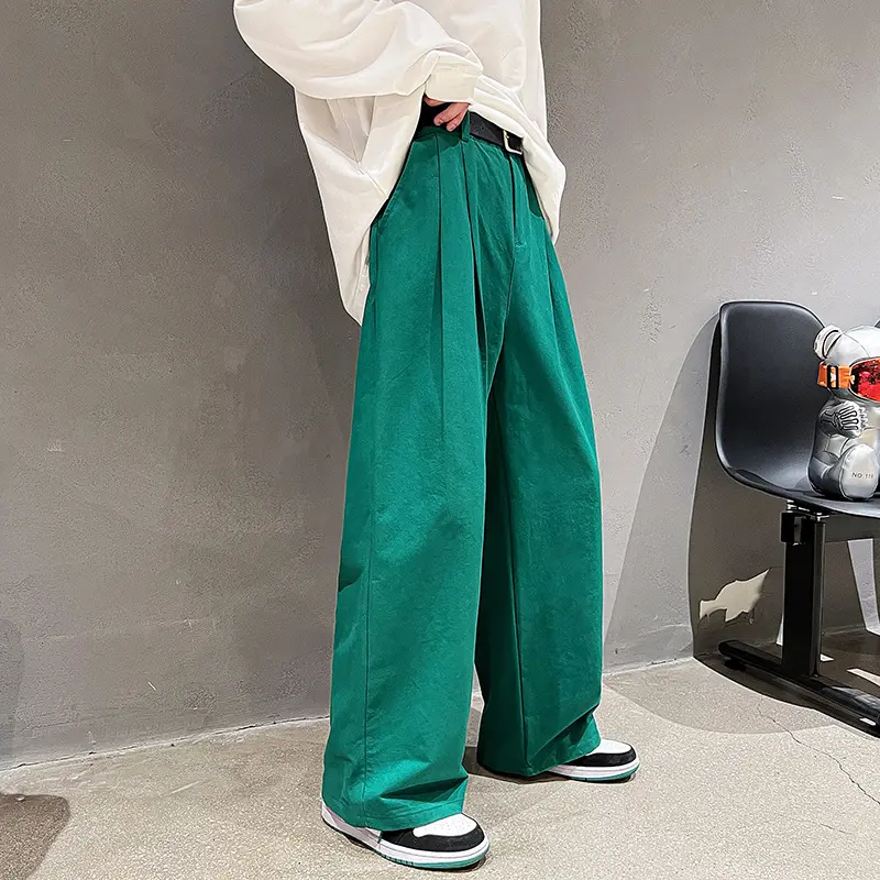 Men's Simple Japanese Loose Straight Washed Cotton