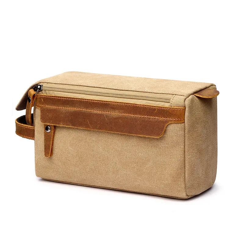Travel Portable Large-capacity Storage Bag Business Trip Portable Cosmetic Bag Toilet Bag - Khaki