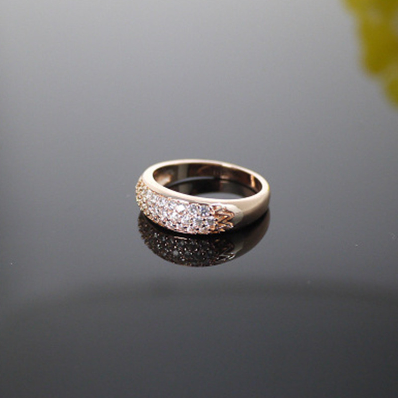 Title 5, Bague en Zircon à trois rangées, demi-côté, à l...