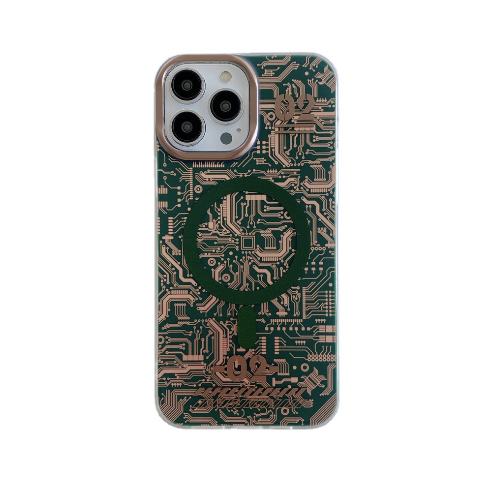 Gold Plated Circuit Board Magnetic Shockproof Phone Case - Image 2