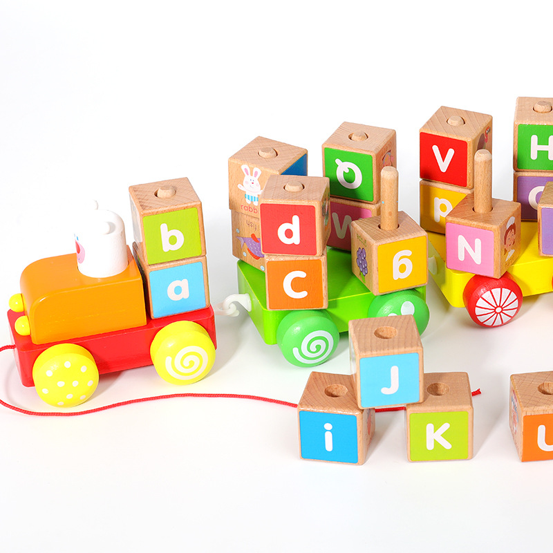 Title 2, Puzzle Building Block Beech 26 Letters Vhirlvin...