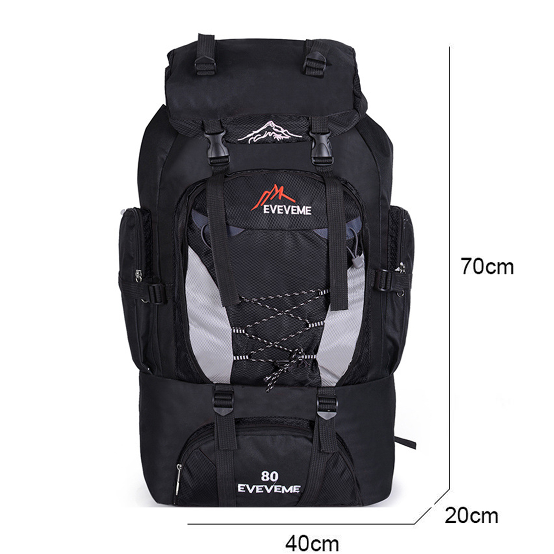 80L Extra Large Hiking Camping Backpack Rucksack Waterproof Travel Luggage Bag — image 4