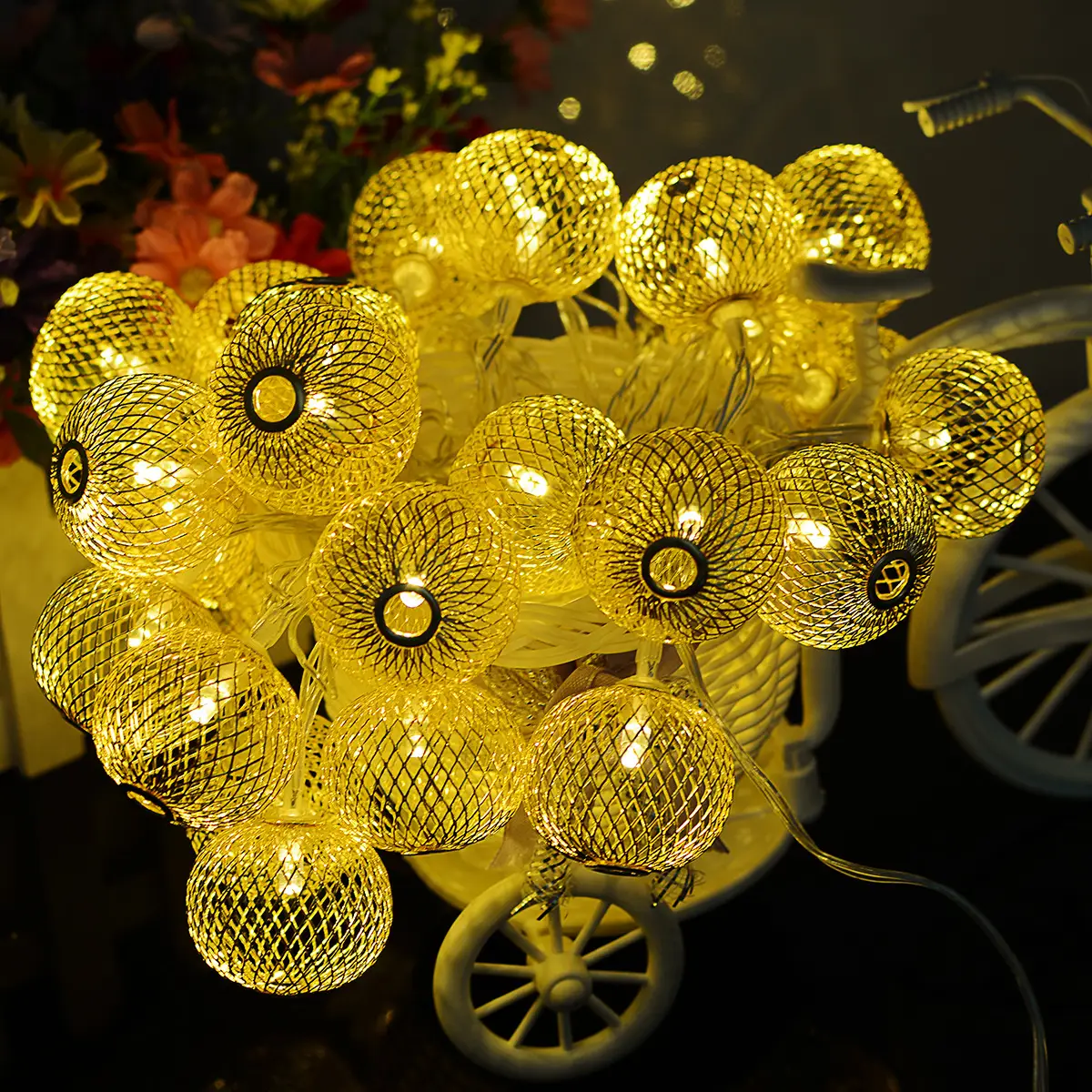 Outdoor Waterproof 20LED Solar Floor Outlet Lighting Chain