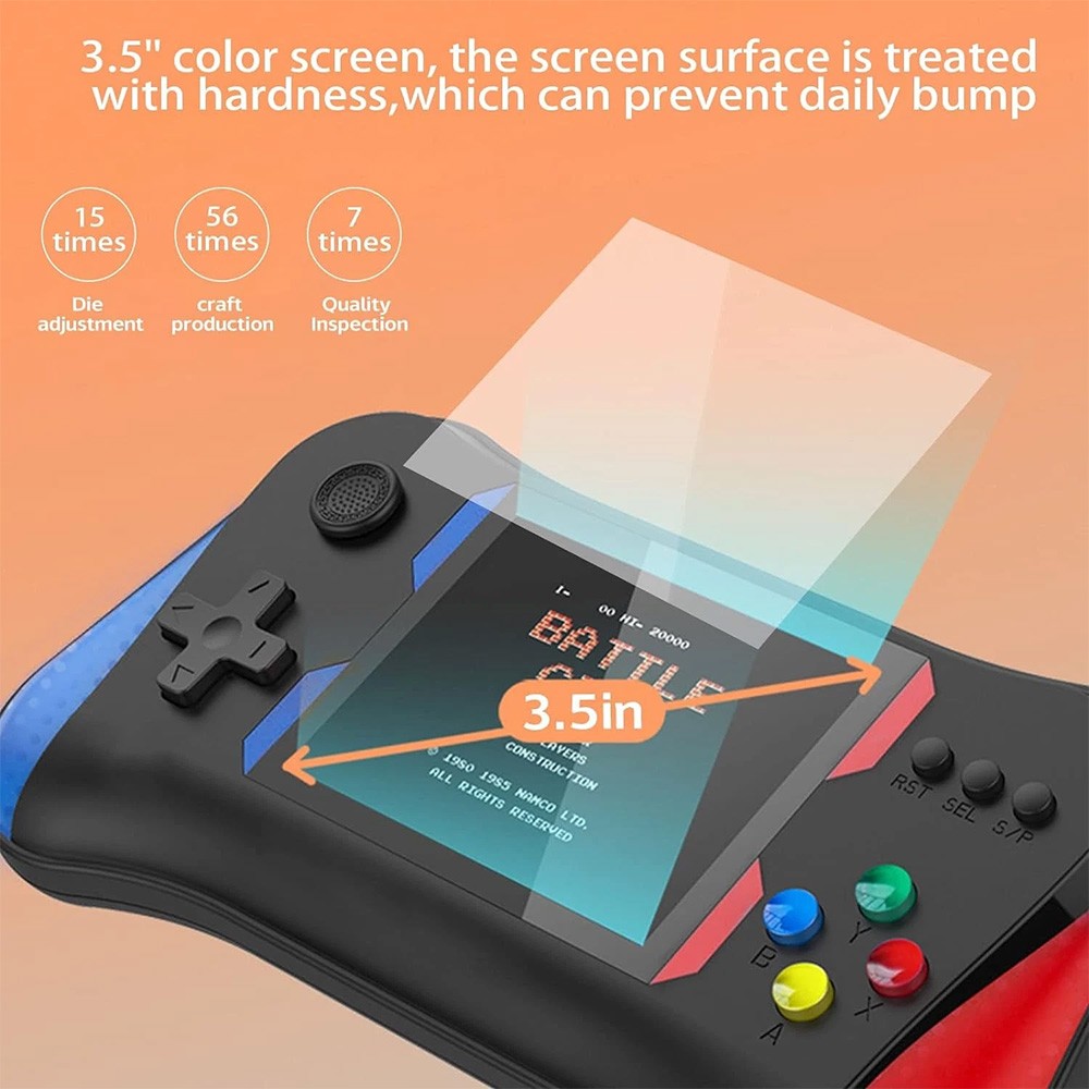 3.5'' 500 Classic Games Handheld Retro Video Game Console Player For Kids Adults