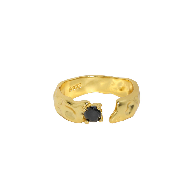 Minimalist Design Minimalist Concave-convex Surface With Micro-inlaid Zircon