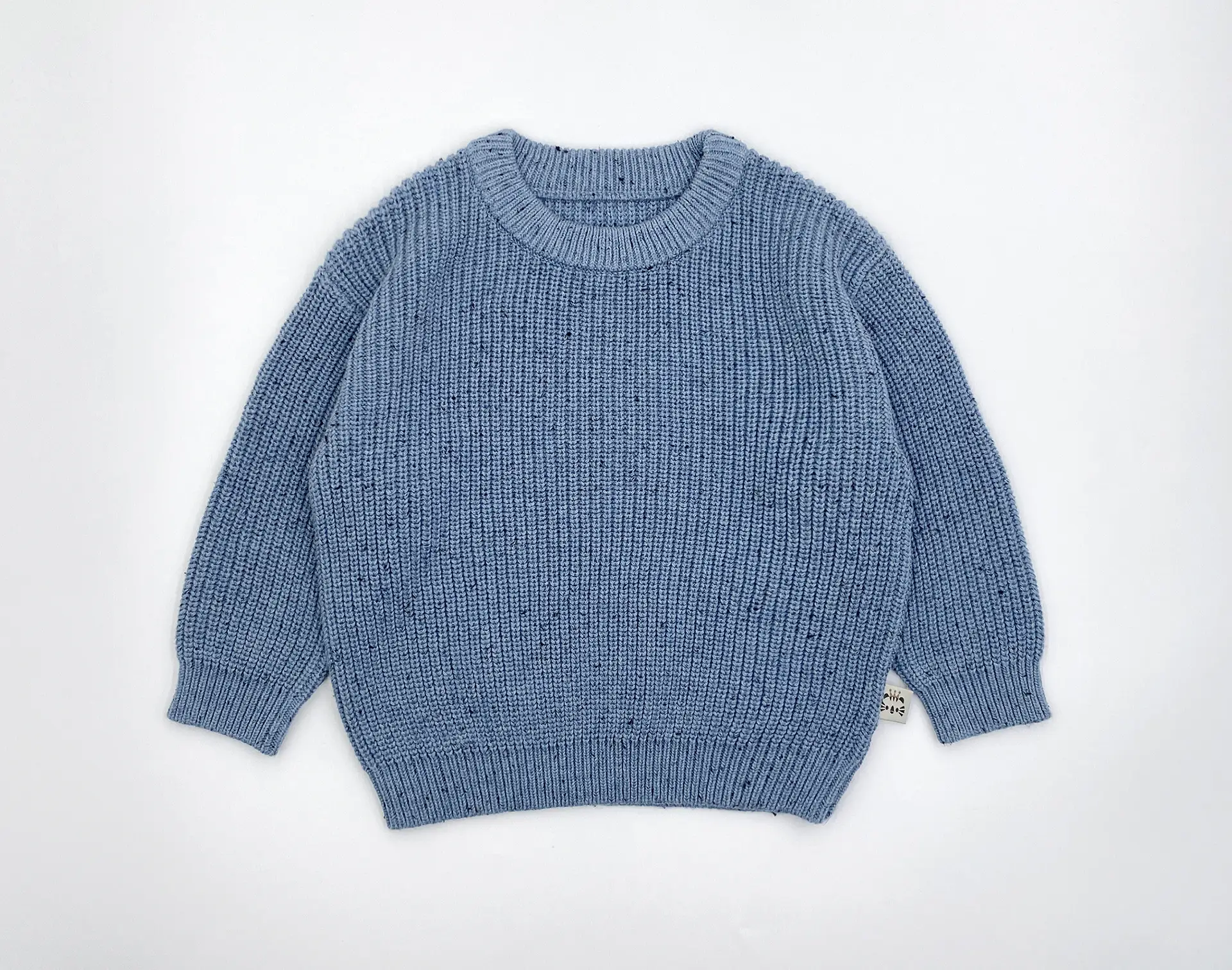 Spring And Autumn Colorful Dot Pure Cotton Infants And Girls' Round Neck Pullover Bottom Sweater