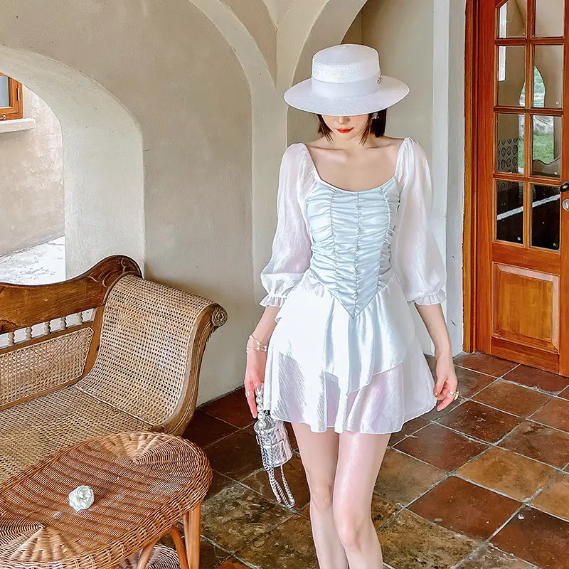Skirt-style Slimming Cover Belly Hot Spring Fairy Fan Split Swimsuit