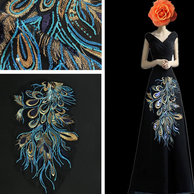 3D Embroidery Hot Diamonds Sequins Beaded Fabric And Lace — image 1