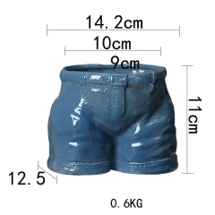 Ceramic Flower Ware European Simple Creative Succulent Pot Indoor Decoration - Dark Blue - View 1