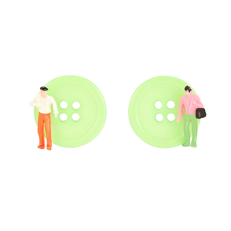 Macaron All-match Cute Color Button Villain