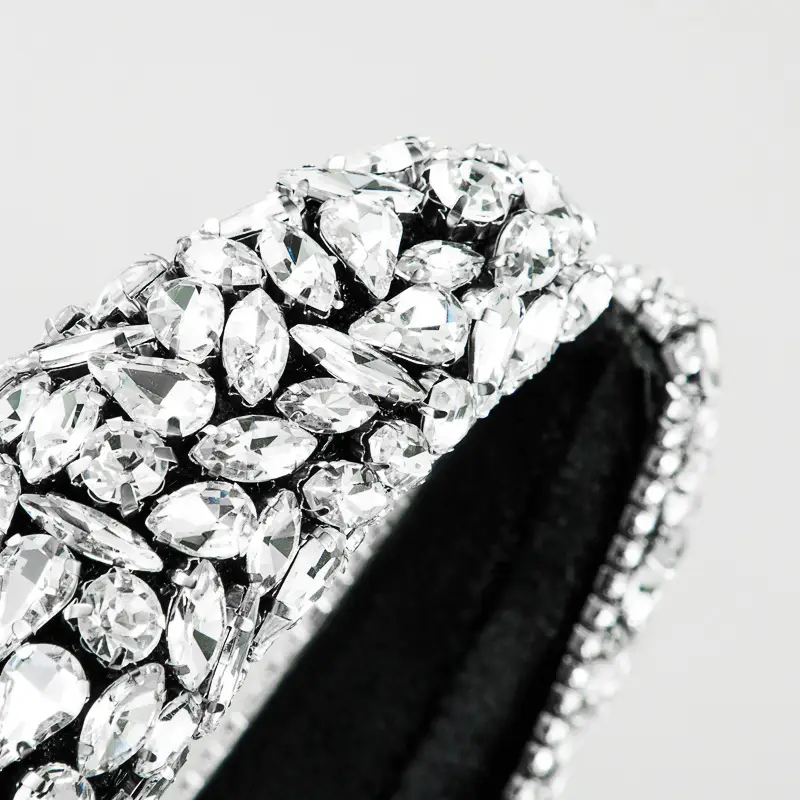 Irregular Rhinestone Wide Brim Thick Sponge Hair Accessories