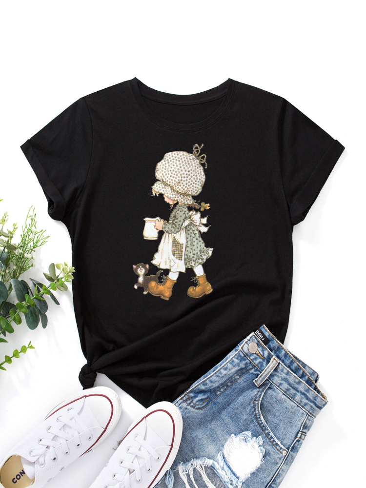 Title 10, T-shirt femme en coton, col rond, manches court...