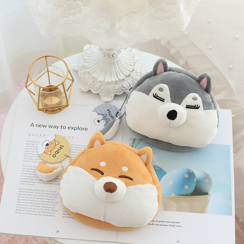 Shiba Inu Husky Dumpling Pendant Pet Dog Cosmetic Bag Keychain