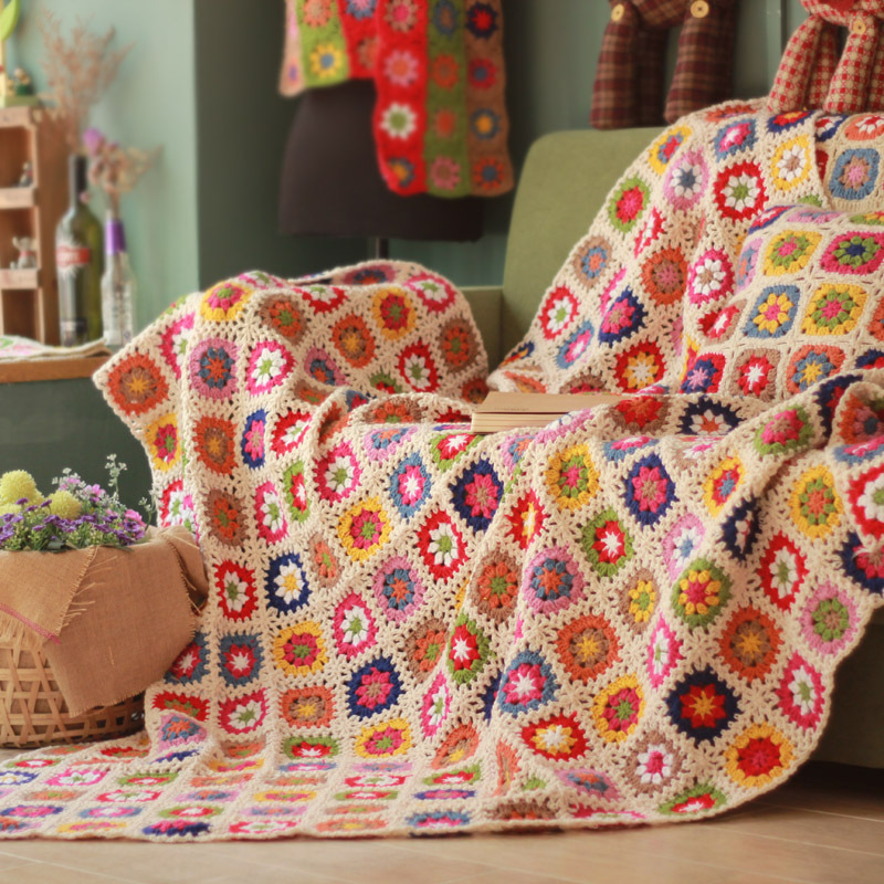 Handmade Crochet Pastoral Line Blanket 50cm X 80cm | 350