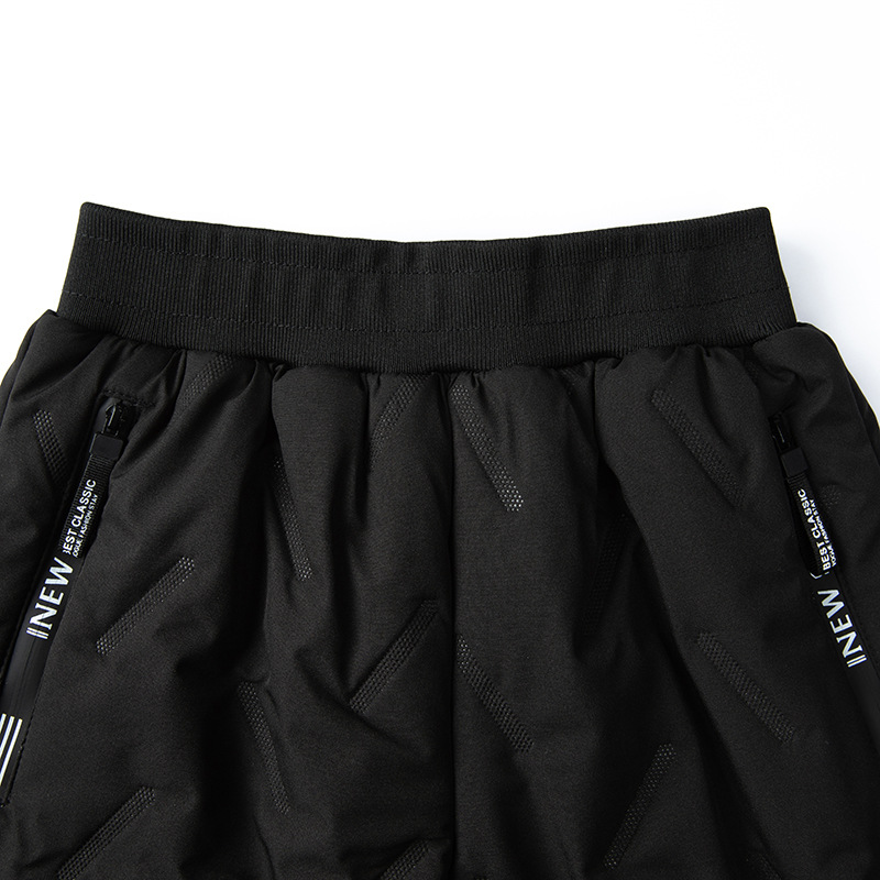 Boys 'fleece And Thickened Cold Proof Warm Bunched Feet Pants - Image 1