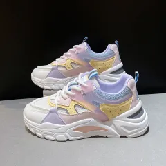 New Breathable Student Running Sneakers - Pink - View 1