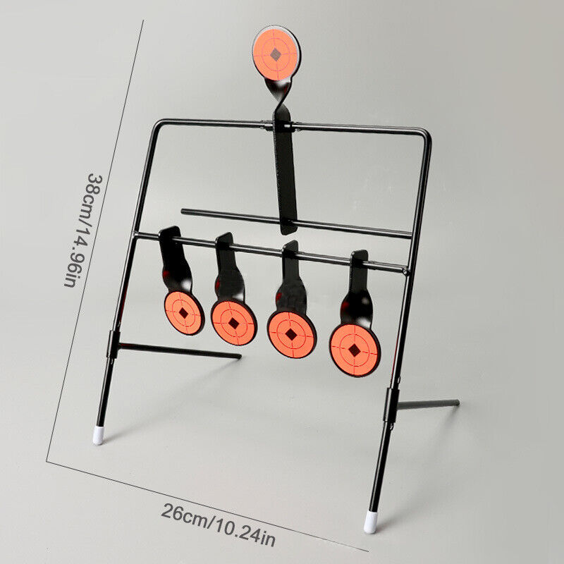 5x Targets Self Resetting Spinning Air Gun Rifle Shooting Metal Swing Target Set — image 3