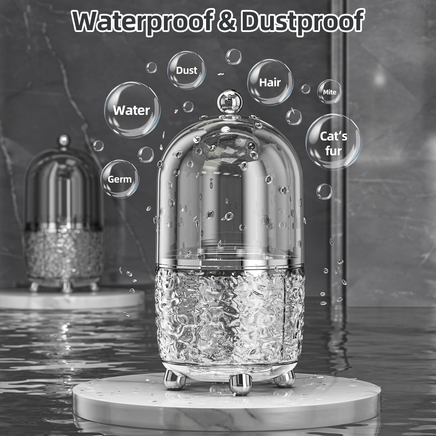 Large Capacity Bathroom Vanity Makeup Brush Storage Rack Organizer_voghion.com