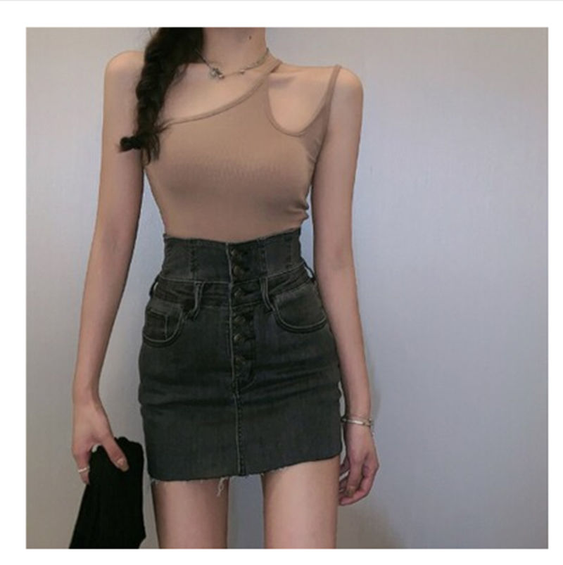 Title 4, Three piece short sleeveless jacket and denim s...