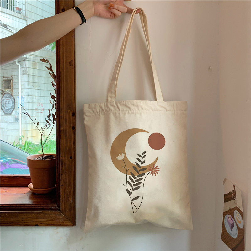 Plant Print Canvas Bag Personality Creative One-shoulder Student