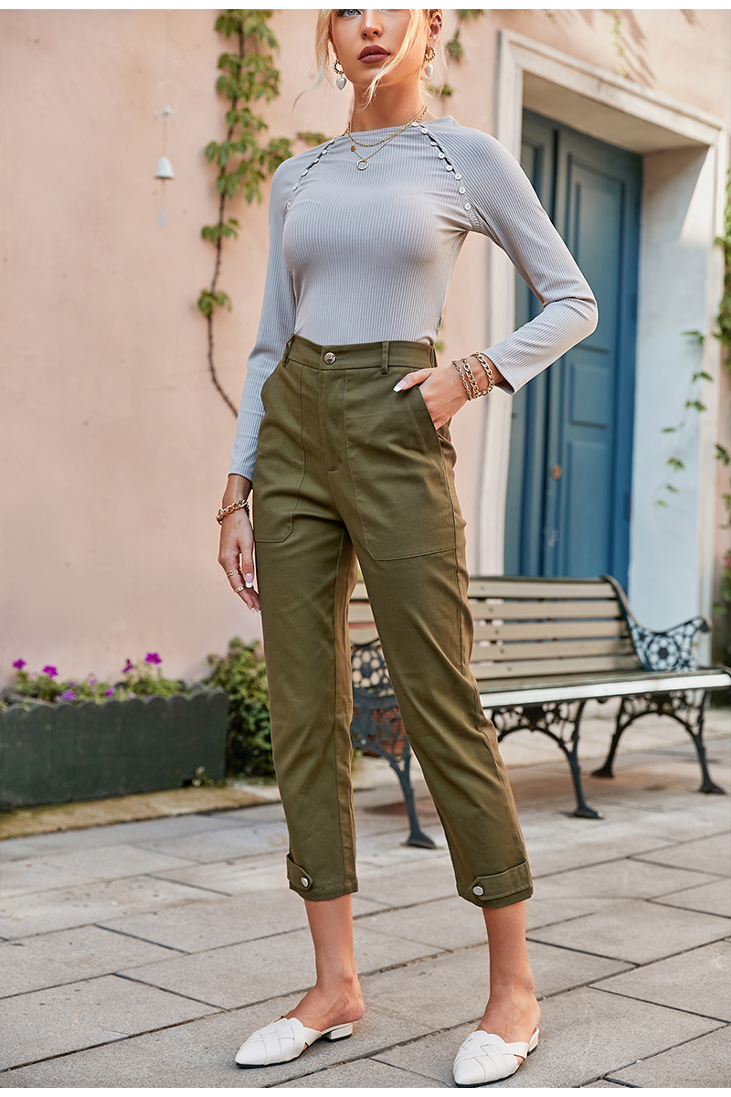 Title 6, Pantaloni a Matita Casual Slim Donna Europei e ...