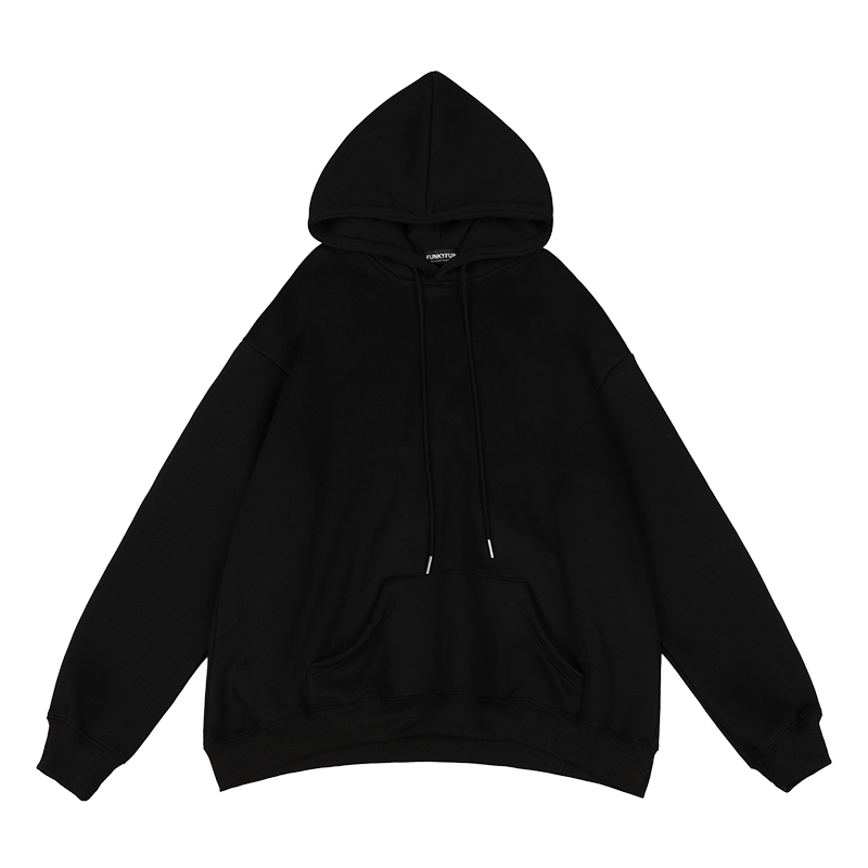 Title 5, Foam Printing Solid Color Hooded Plus Fleece Sw...