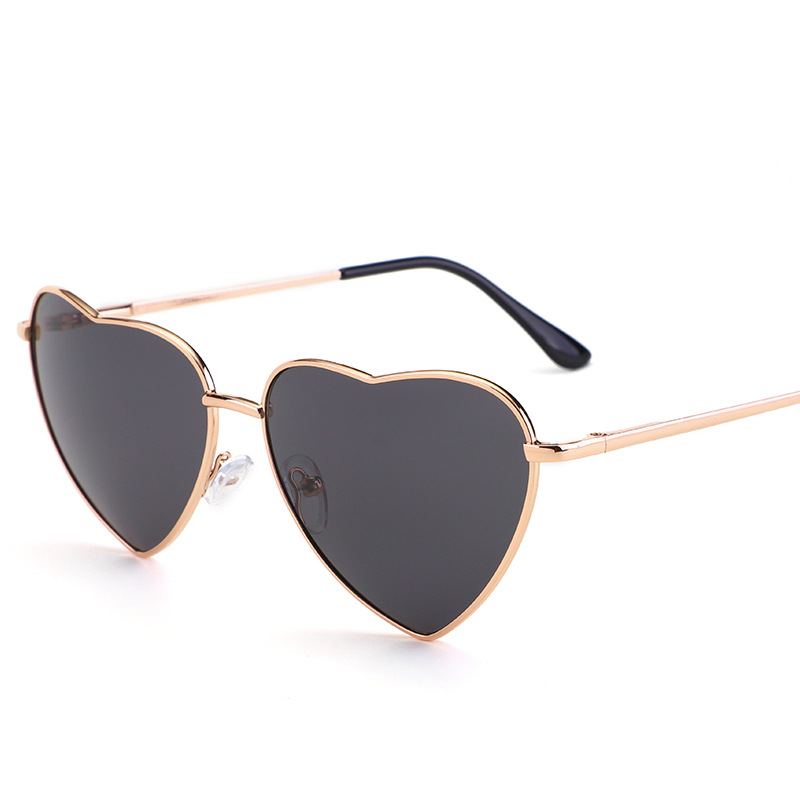 Title 5, Metal Heart-shaped Sunglasses Peach Heart Funny