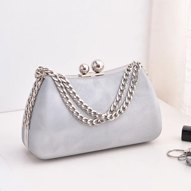 Chain Handbags Fashion Luxury Dress Party Dinner Bags For Women Crossbody Shoulder Bag Silver - Shop at LoveMi