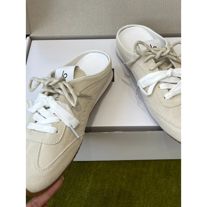 Women Mule Style Vintage Color Block Lace
