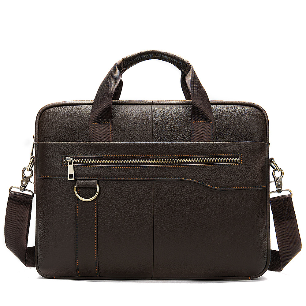 Men's Portable Briefcase Simple Diagonal Shoulder Coffee - Shop at LoveMi