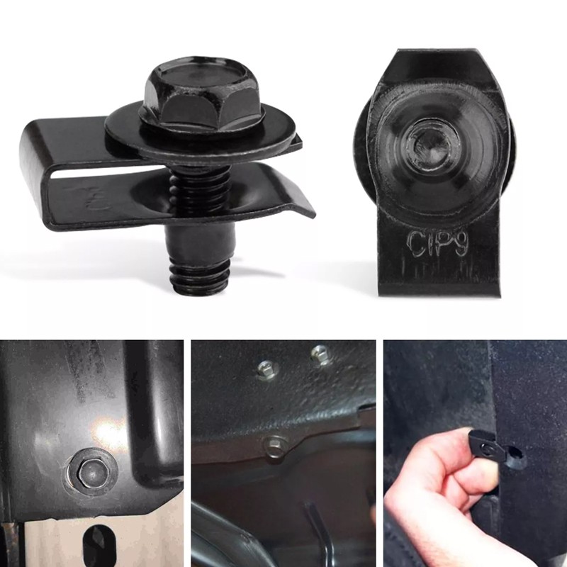 200X Universal Metal U-Type Screw   Clips Car Bumper Fender Trim Panel Fastener