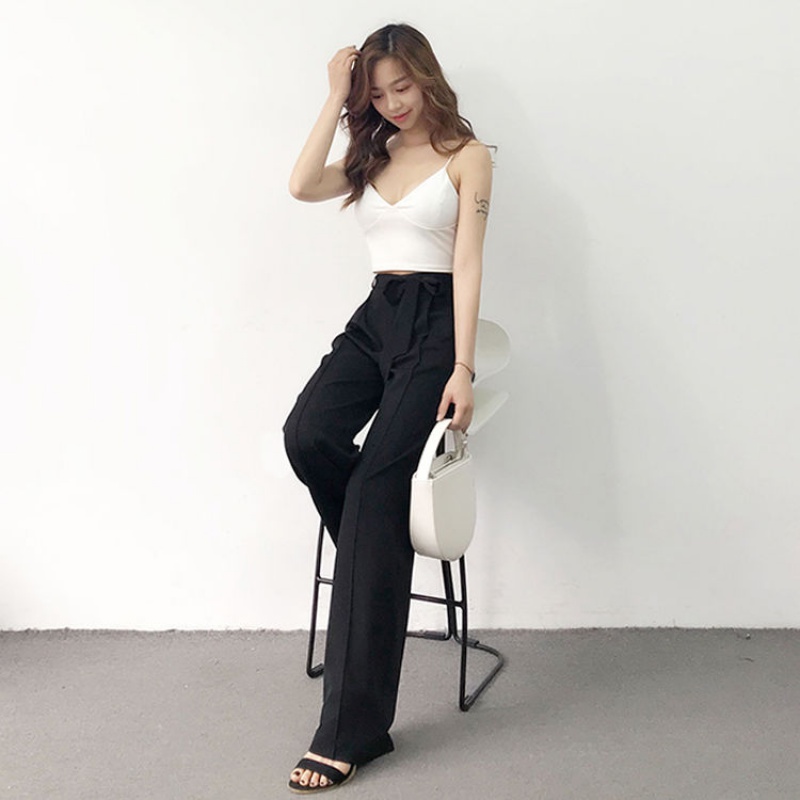 Title 1, High waist mopping pants Korean style slim suit...