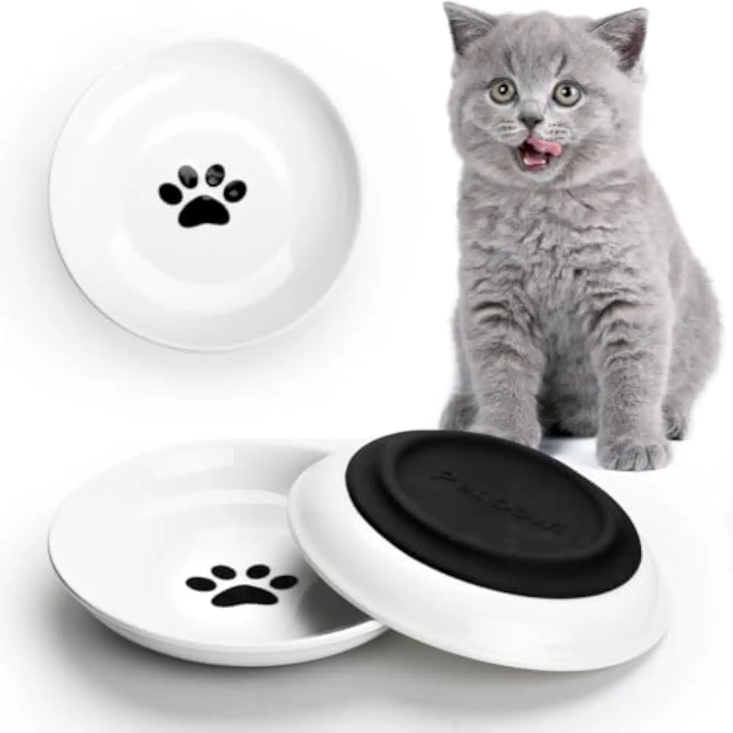 Ceramic Cat Food Bowls Whisker Friendly