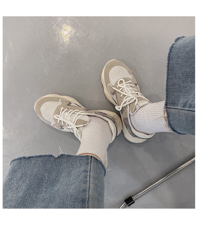 All-match Xiaobai Fried Street Daddy Women's Breathable Thin Net Shoes