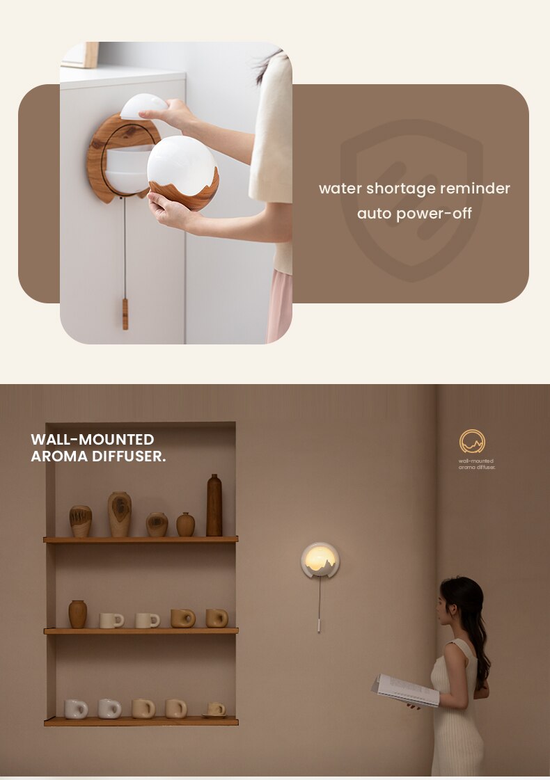 Title 11, 150ml Wall-mounted Aroma Diffuser Night Light H...