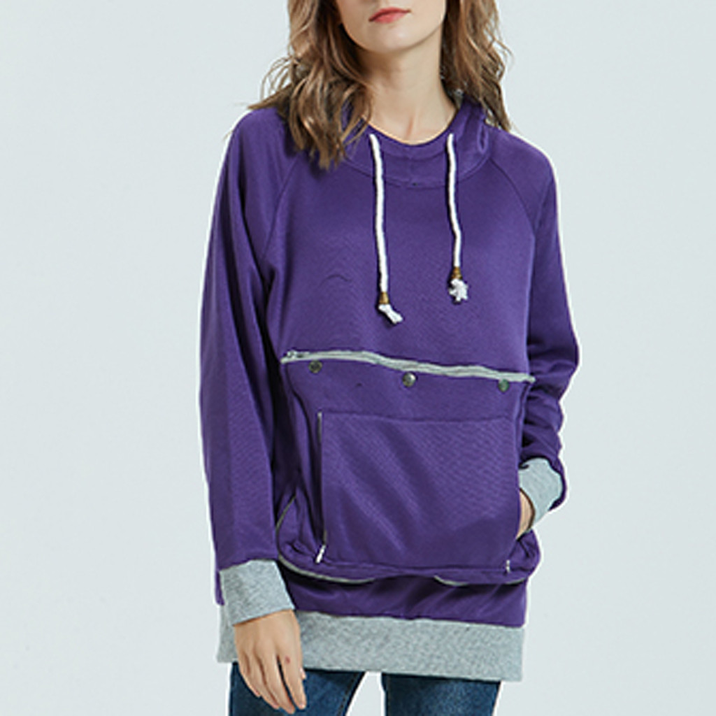 Title 16, Solid color big pocket sweater