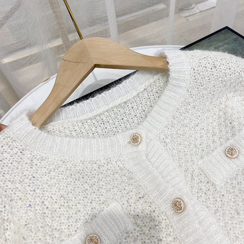 Title 2, Knitted Jacket Women Autumn V-neck Sweater Card...