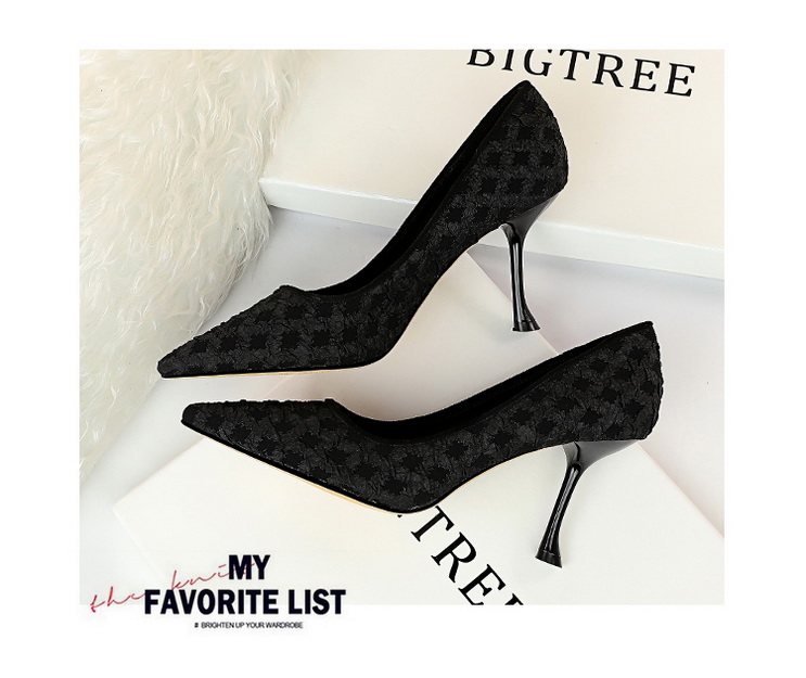 All match Net Celebrity Design Sense Pointed Fairy High Heels Black - Shop at LoveMi
