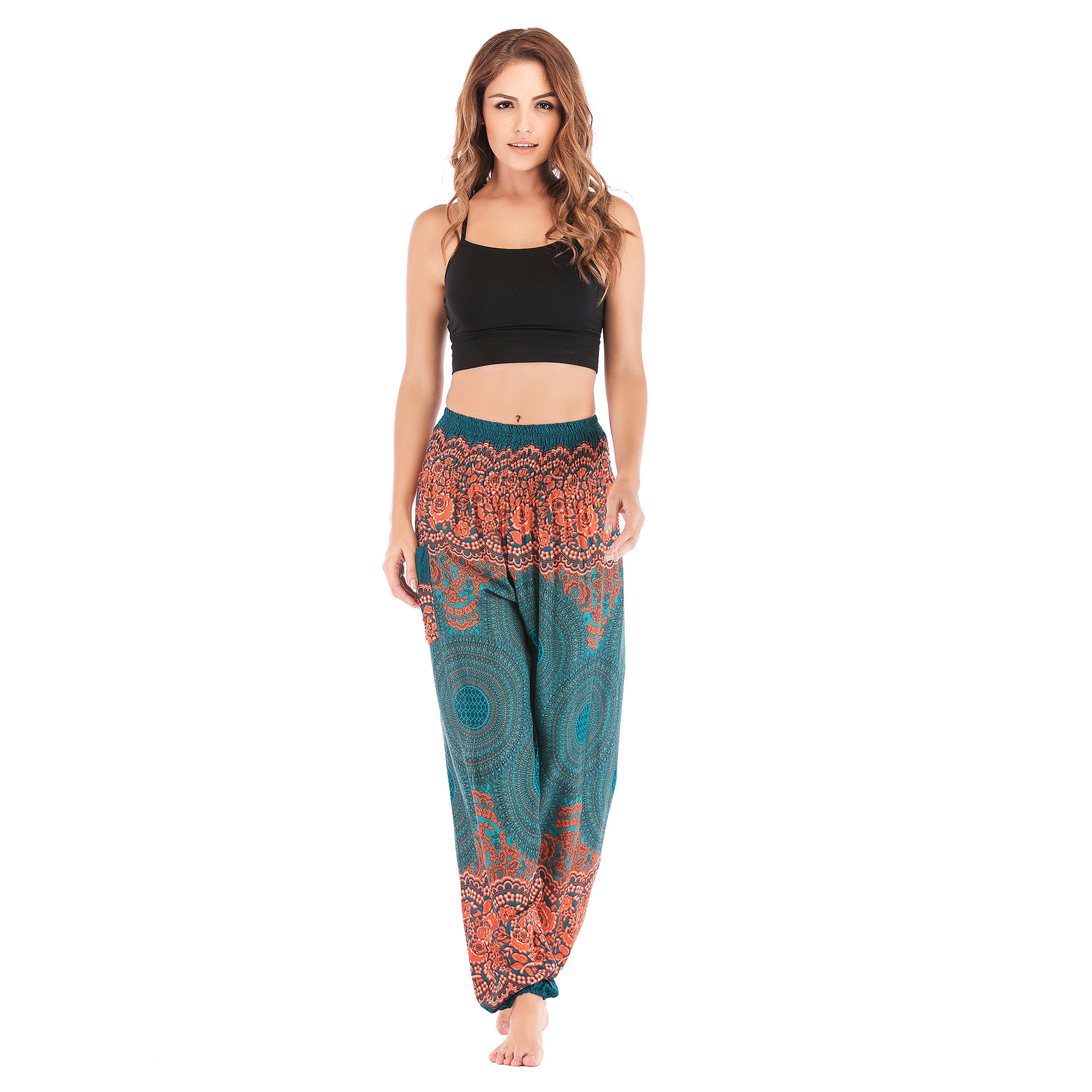 Title 9, Pantalon bouffant de yoga bohème thaïlandais po...