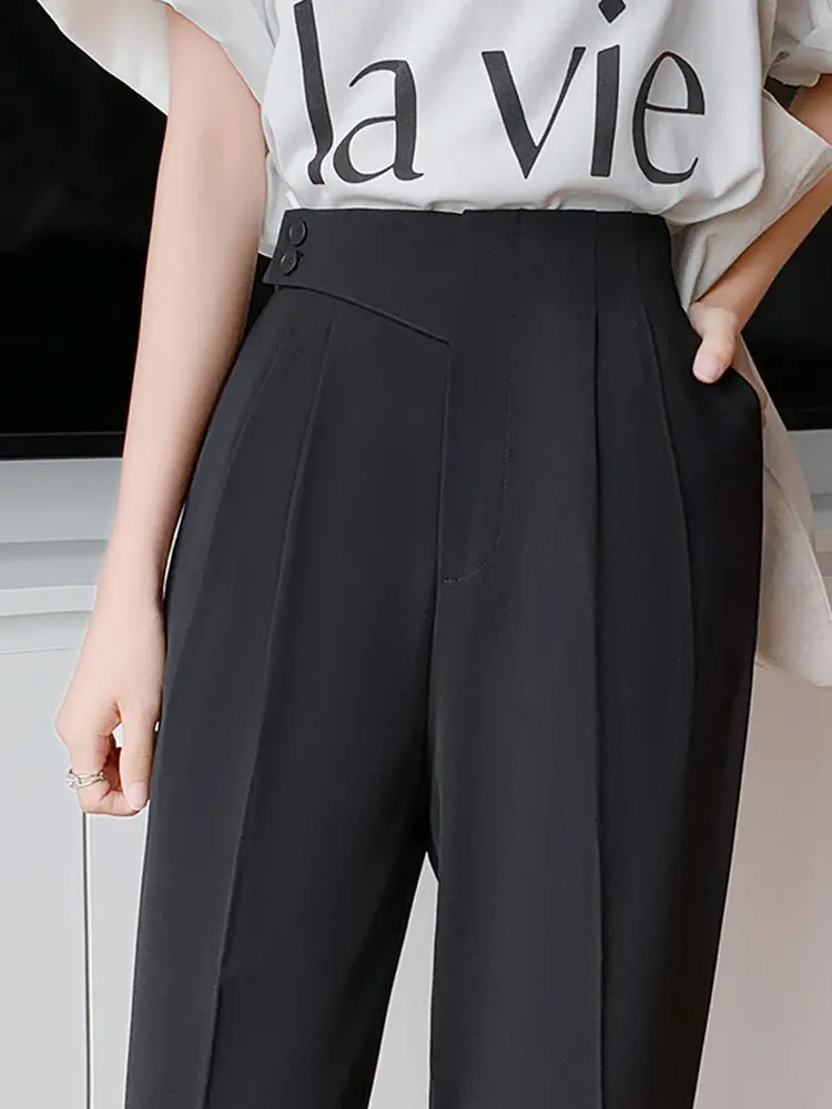 Loose Straight Casual Cropped Harem Pants