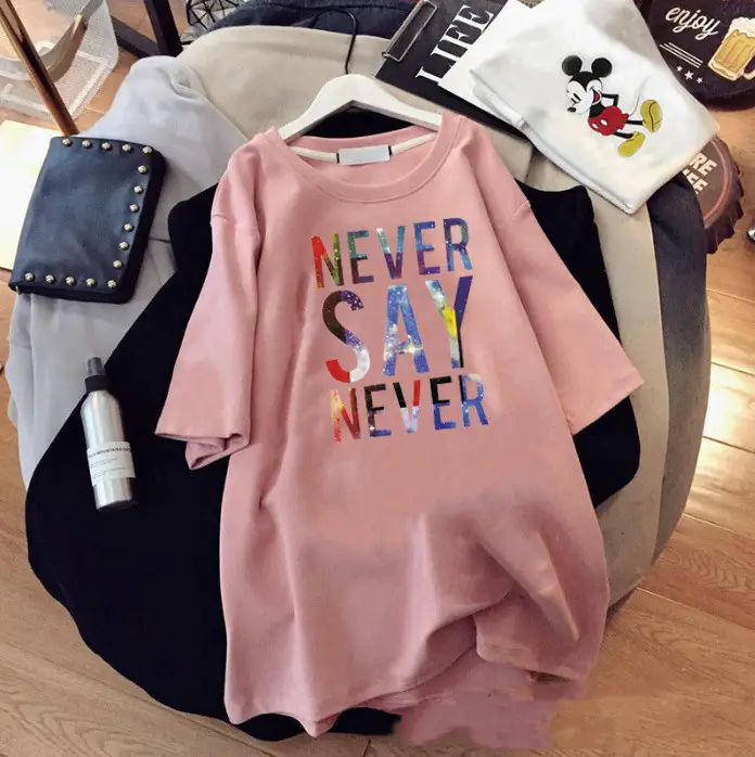 Women's Letters Plus Fat Plus Size Multi-color Code Dress
