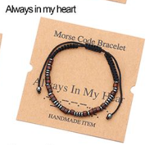 Leather Man Morse Code Bracelet