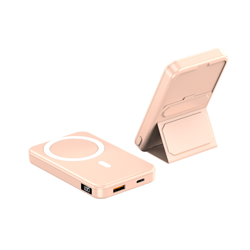 Magnetic Suction Wireless Charging Treasure Large Capacity Folding Bracket Mobile Power Supply - Image 15